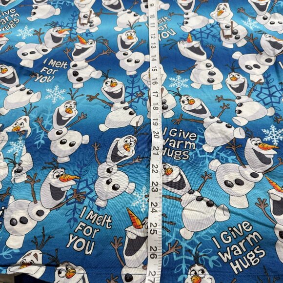 Disney Frozen Olaf Snowman Winter Scrubs Medical Plus Size Front Pockets 3X - Picture 2 of 5